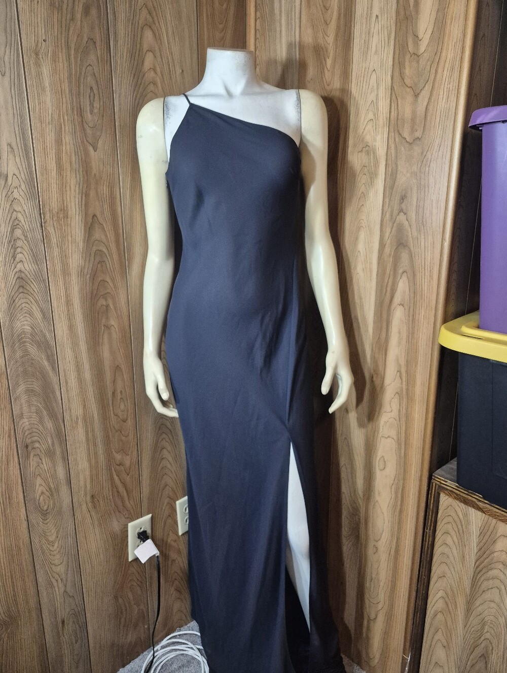 A.L.C Navy Silk Long Slip Dress SZ 0